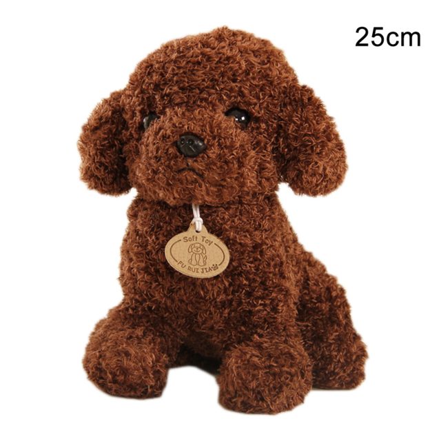 Fluffy Brown Toy Poodle Puppy Plush