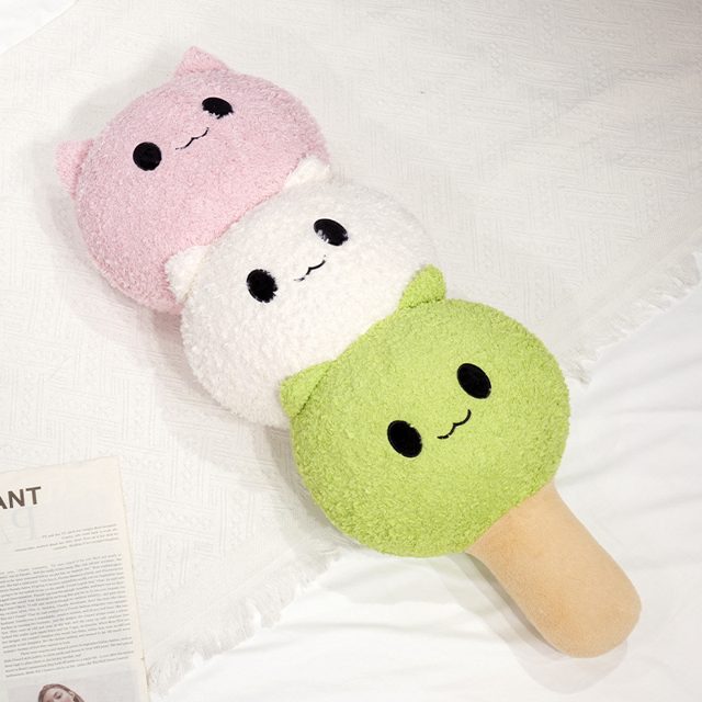Kitty-Face Dango Skewer Plush
