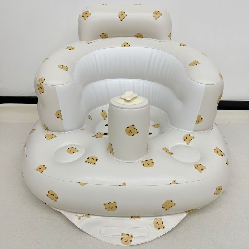 Inflatable Baby Bath Seat with Tiger Print