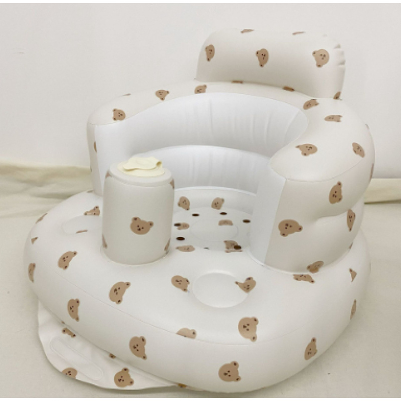 Inflatable Baby Bath Seat with Tiger Print โ photo 2
