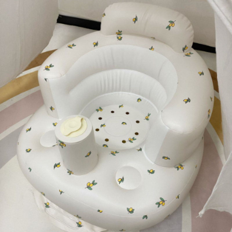 Inflatable Baby Bath Seat with Tiger Print โ photo 3