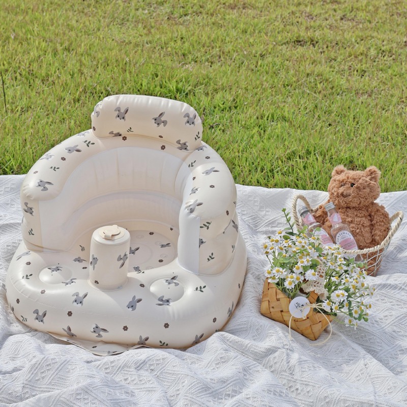 Inflatable Baby Bath Seat with Tiger Print โ photo 6