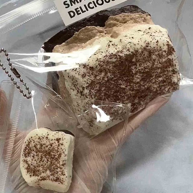 Tiramisu Slab Squishy with Mini Charm