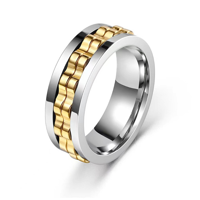 Titanium Textured Spinner Ring