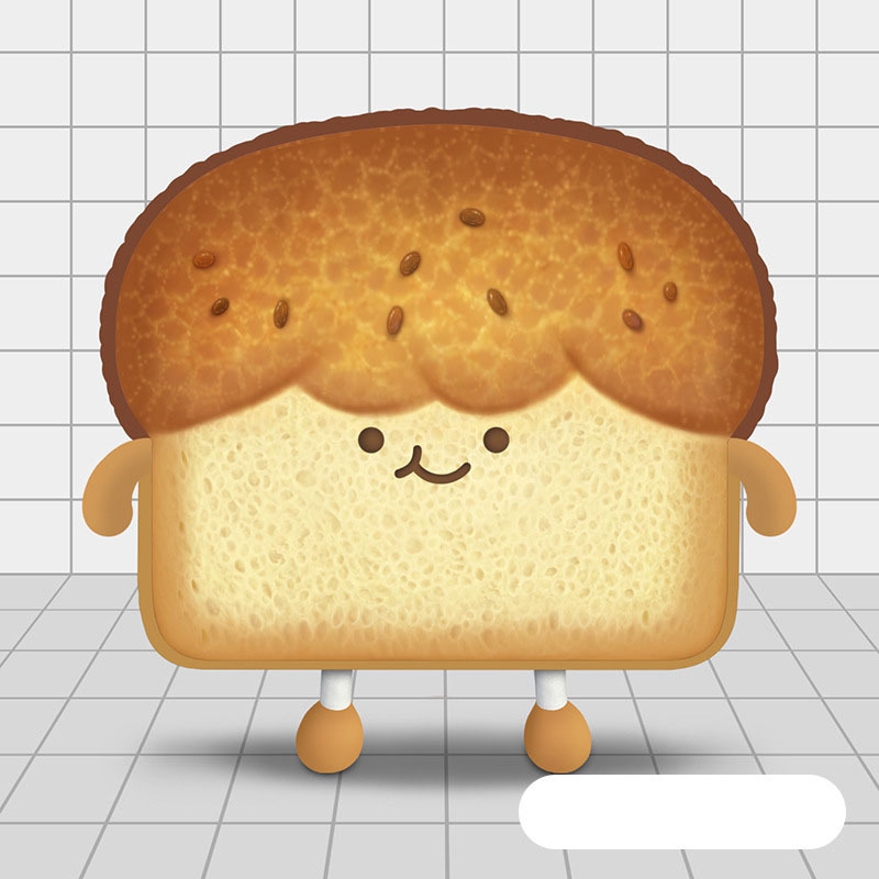 Sad Toast Bread Slice Plush Pillow โ photo 5