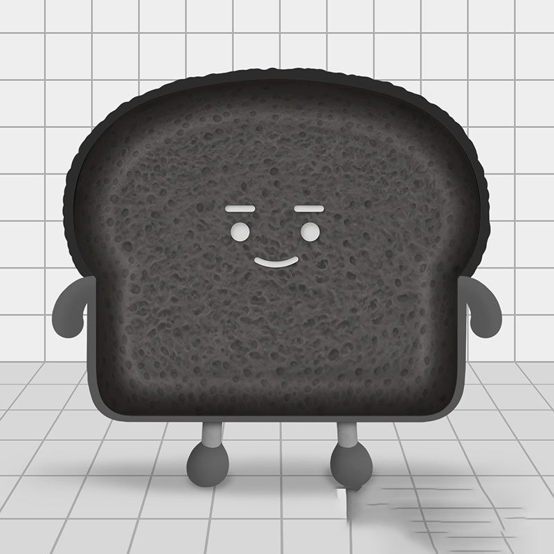 Sad Toast Bread Slice Plush Pillow โ photo 6