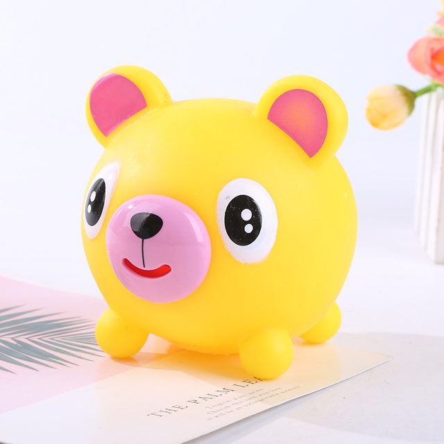 Cheek-Puff Squeaky Bear Ball