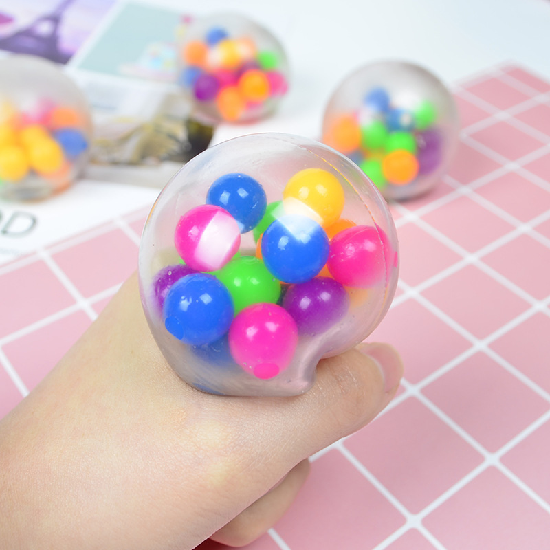 Rainbow Bead Squishy Stress Ball