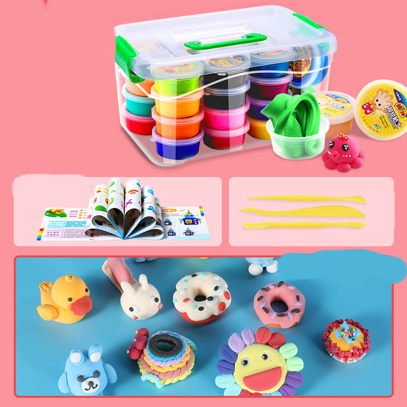 Ultra-Light Air-Dry Clay Kit, 24 Colors with Tools