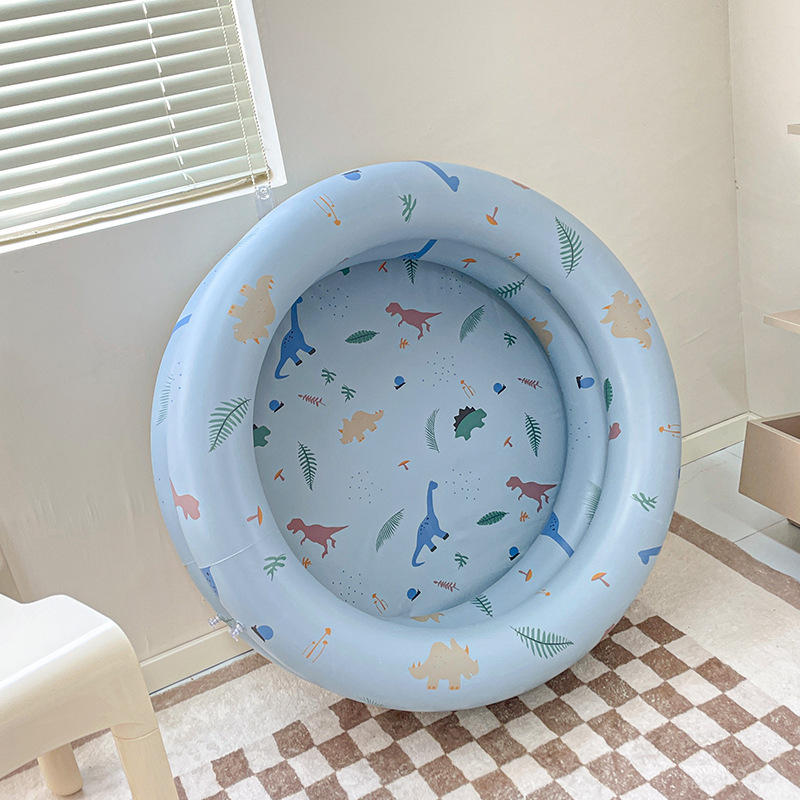 Retro Green-Striped Round Inflatable Pool โ photo 3