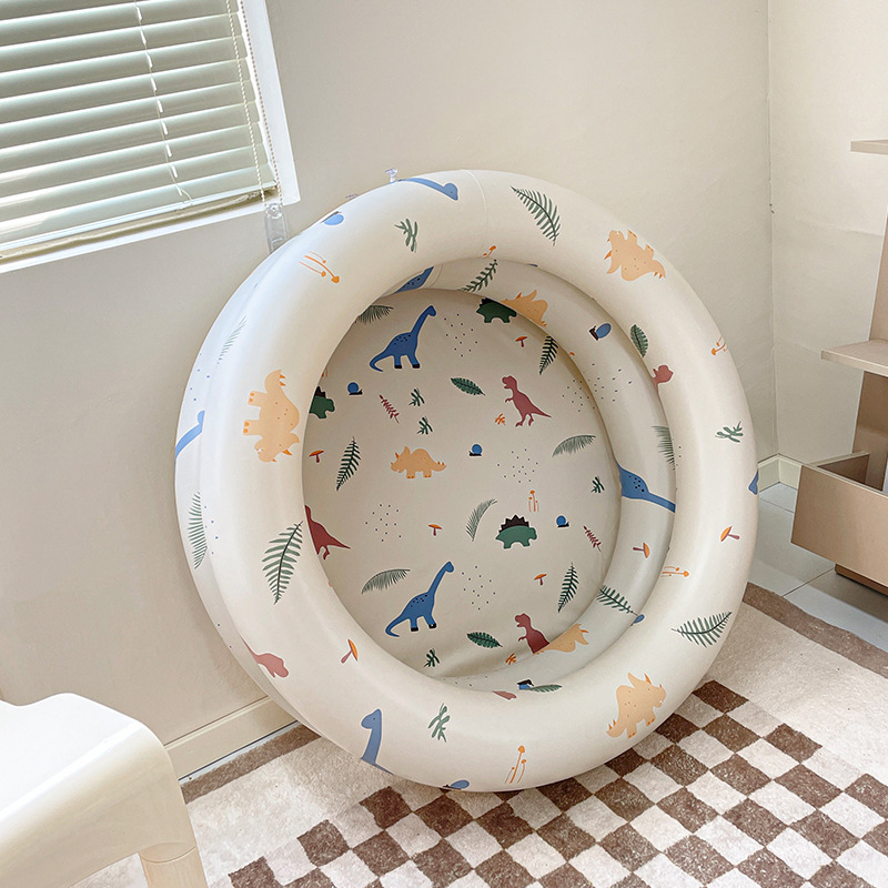 Retro Green-Striped Round Inflatable Pool โ photo 4