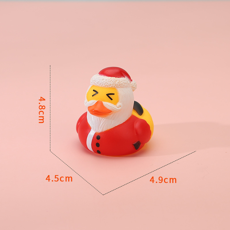 Christmas Antler Yellow Duck Figure โ photo 3