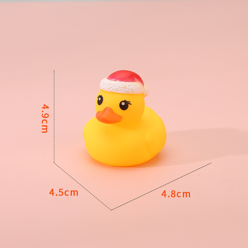 Christmas Antler Yellow Duck Figure โ photo 2