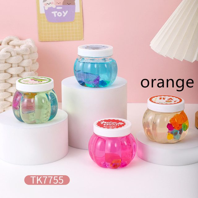 Orange Ocean Jelly Slime Jar with Gummy Bits