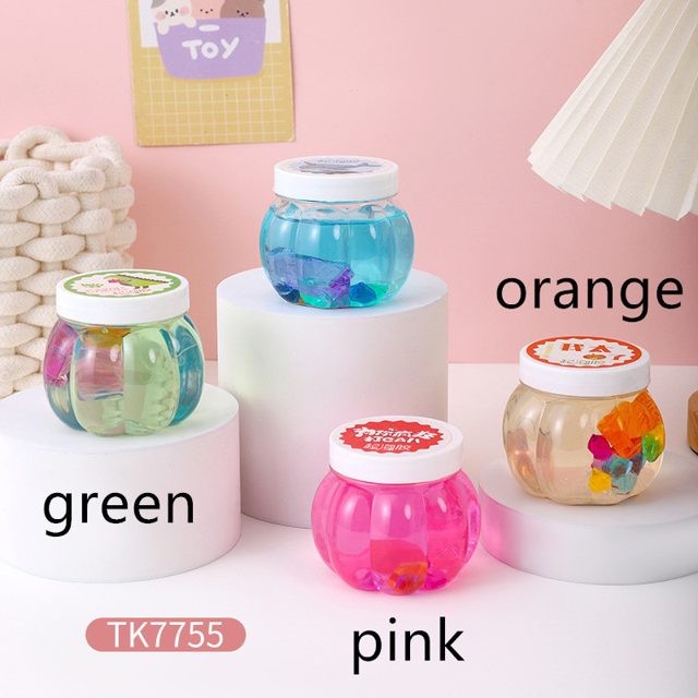 Pink Ocean Jelly Slime Jar with Gummy Bits