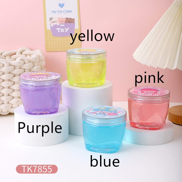 Blue Sparkle Jelly Slime Cup