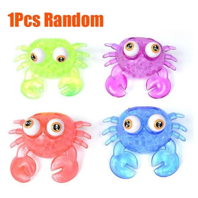 Googly-Eye Crab Water-Bead Squeeze Toy
