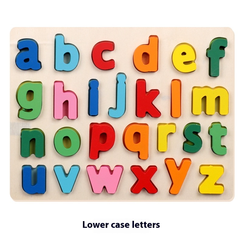 Wooden Uppercase Alphabet Chunky Puzzle Board โ photo 2