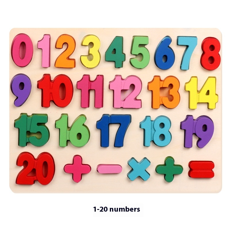 Wooden Uppercase Alphabet Chunky Puzzle Board โ photo 3