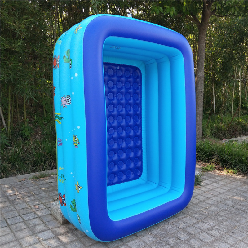 Rectangular Ocean-Print Inflatable Kiddie Pool — photo 5