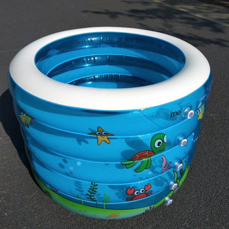 Rectangular Ocean-Print Inflatable Kiddie Pool — photo 6